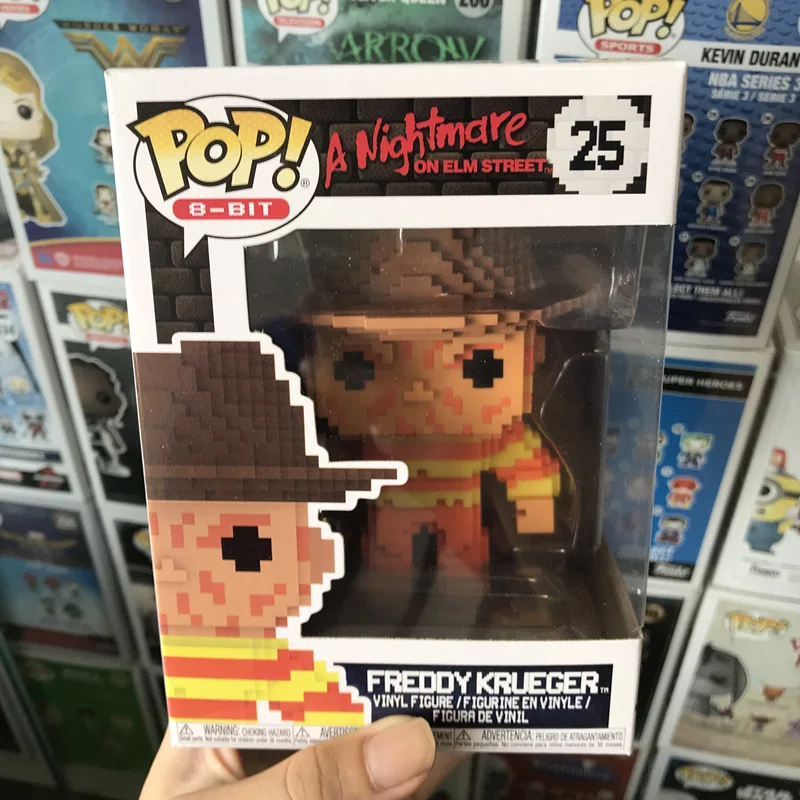 Эксклюзивный Funko pop Официальный 8-бит "Кошмар на улице Вязов"-Фредди Крюгер Виниловая фигурка Коллекционная модель игрушки