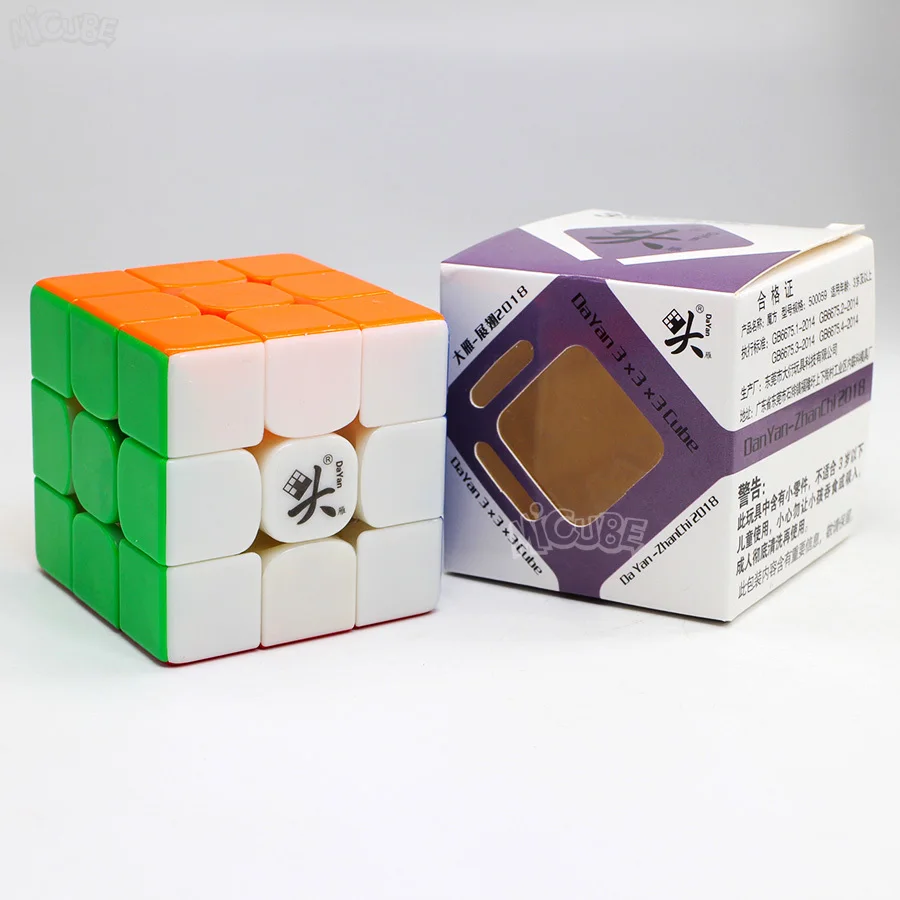 Даян куб Zhanchi 57 мм 3x3x3, волшебный куб, Скорость Zhanchi57 Cubo Magico 3x3 Профессиональный Stickerless черный игрушки для детей