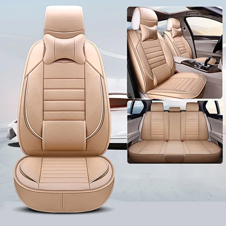Beige Comfortable Универсальные чехлы для сидений автомобиля toyota land cruiser 80 100 prado 120 150 200 земля-круизер-prado Yaris - Название цвета: Beige Comfortable