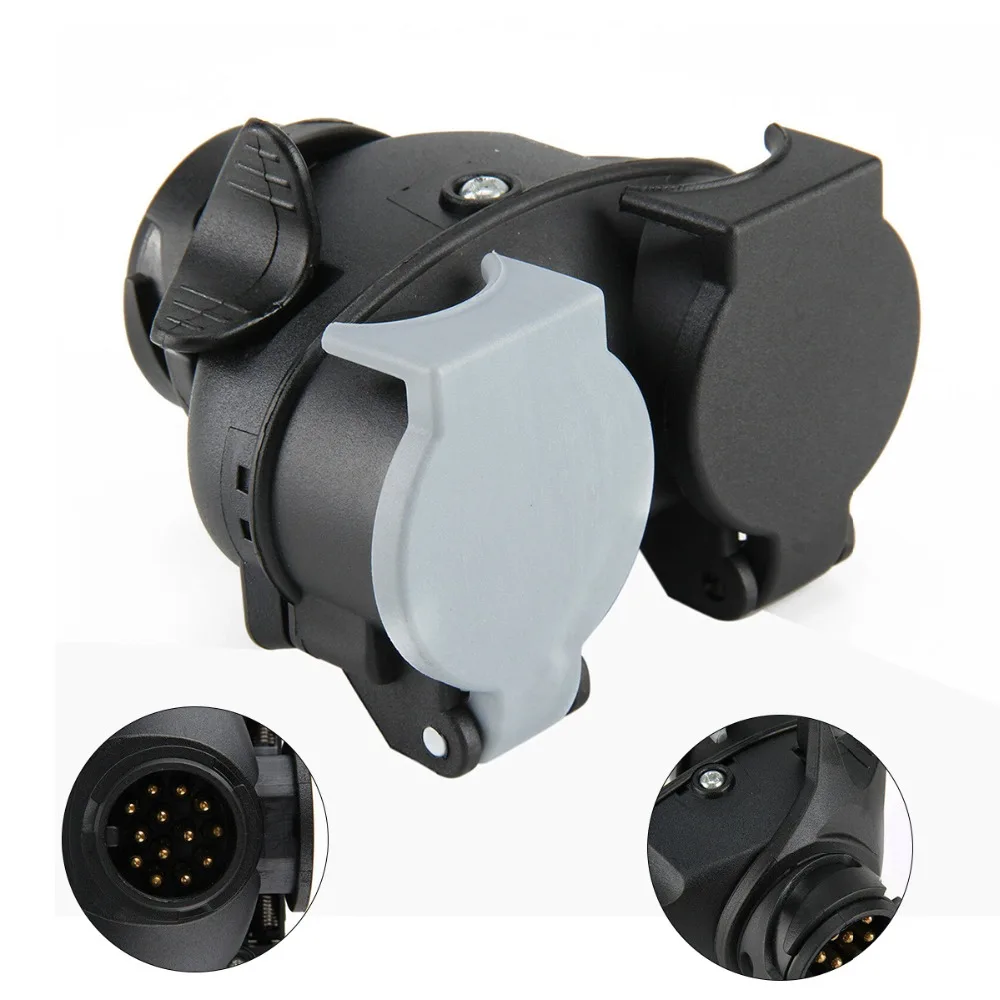 

Pin Connector Car Accessories Connector Plug 13 Pin to 7 Pin Trailer Light Board Extension Adaptor Socket Plug Caravan Towing