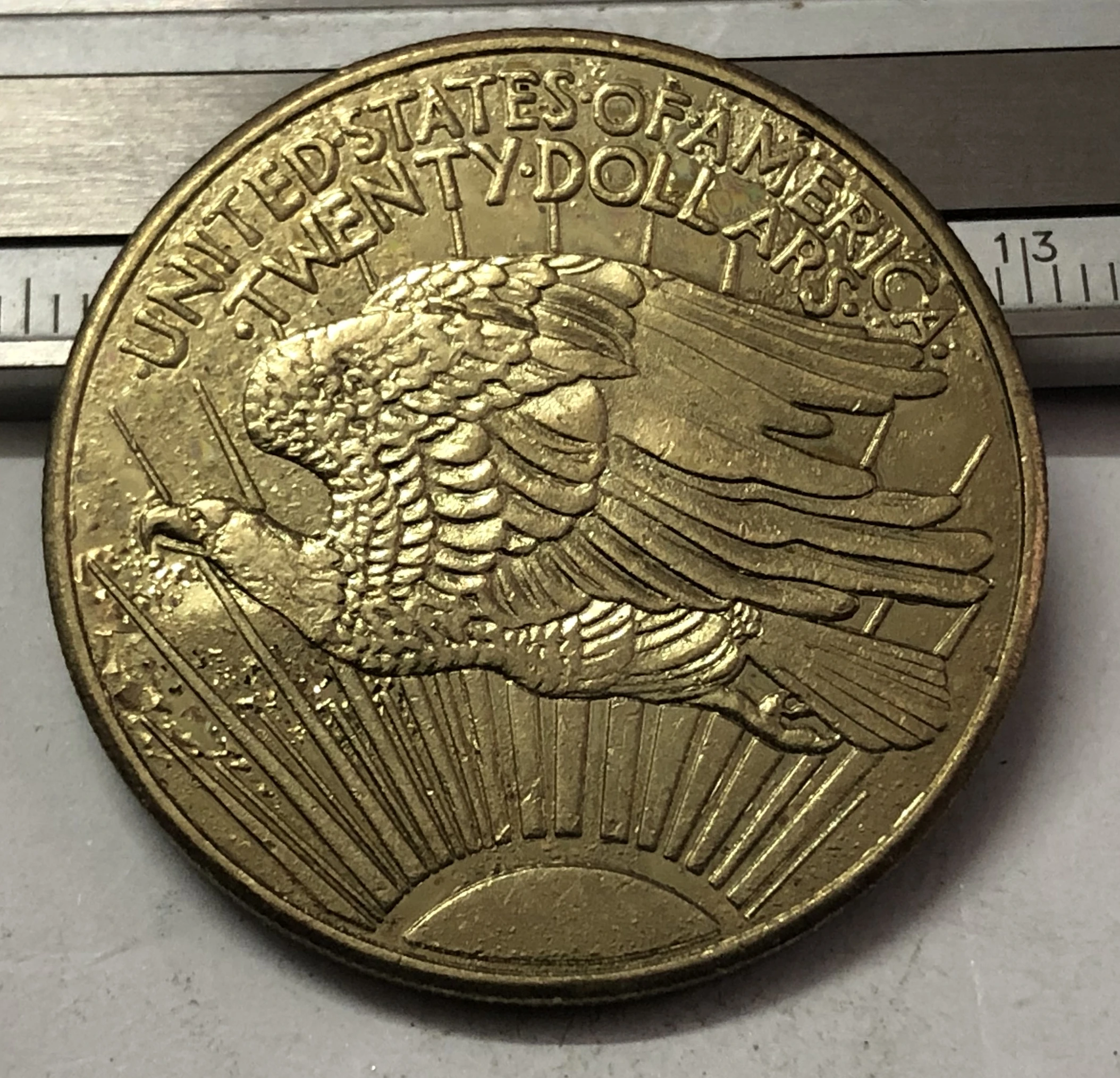 1907 US-GAUDENS $20 GOLD DOLLAR точная копия монеты | Дом и сад