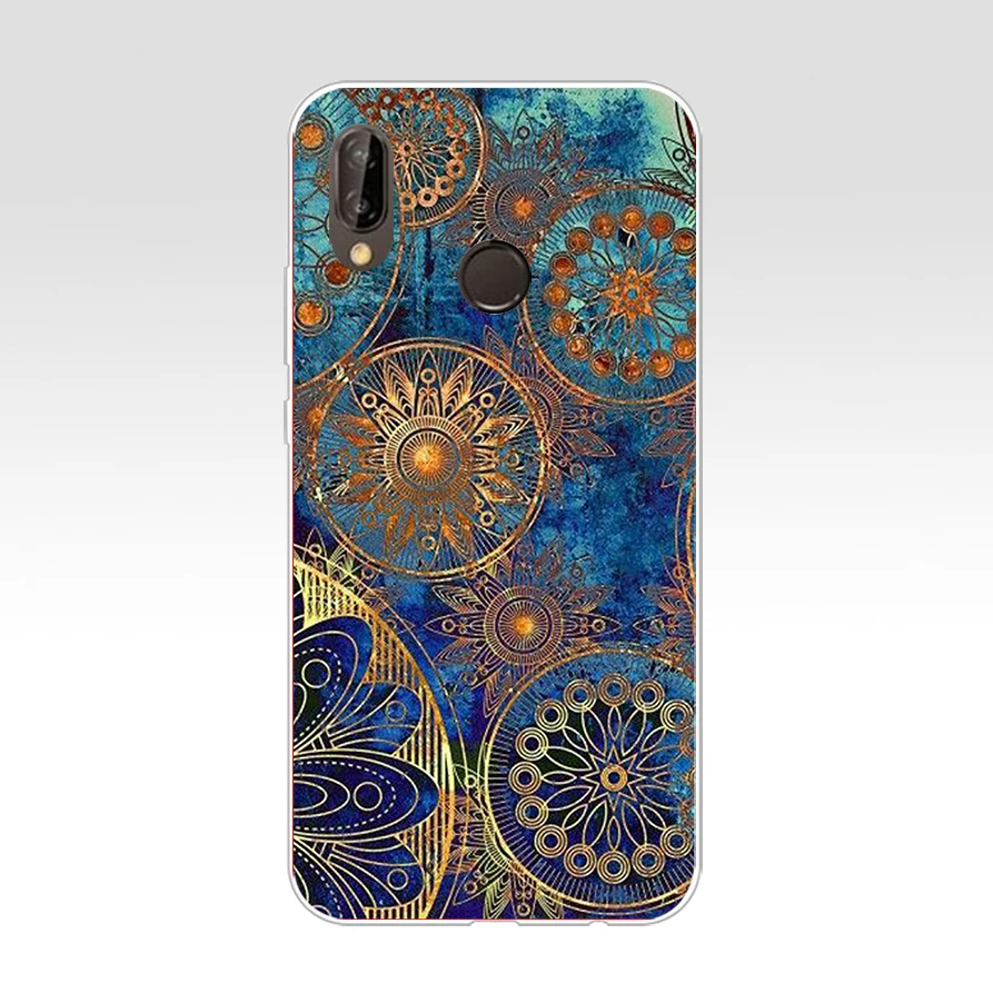 Чехол с рисунком мандалы для huawei P20 lite, 54G, мягкий силиконовый чехол из ТПУ, защитный чехол для телефона huawei p20 lite, чехол - Цвет: 2