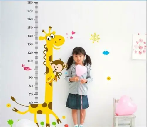 NEW Kids Baby Room Giraffe Removable Height Chart Measure Wall Sticker Decal | Дом и сад