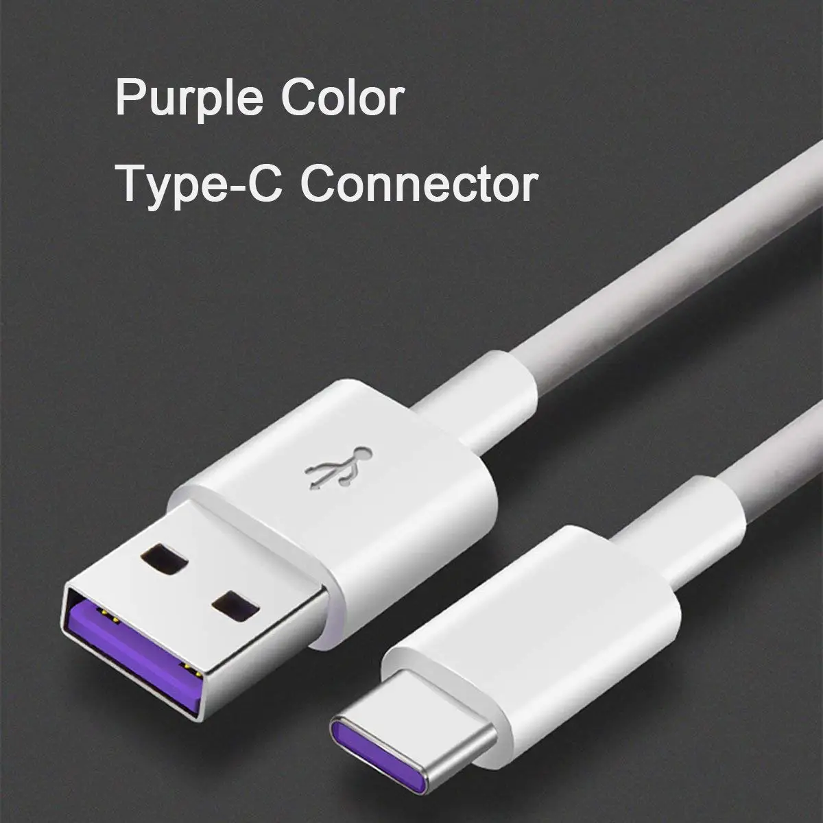 5А быстрая зарядка фиолетовый кабель Type c супер скоростной зарядный Тип C USB для