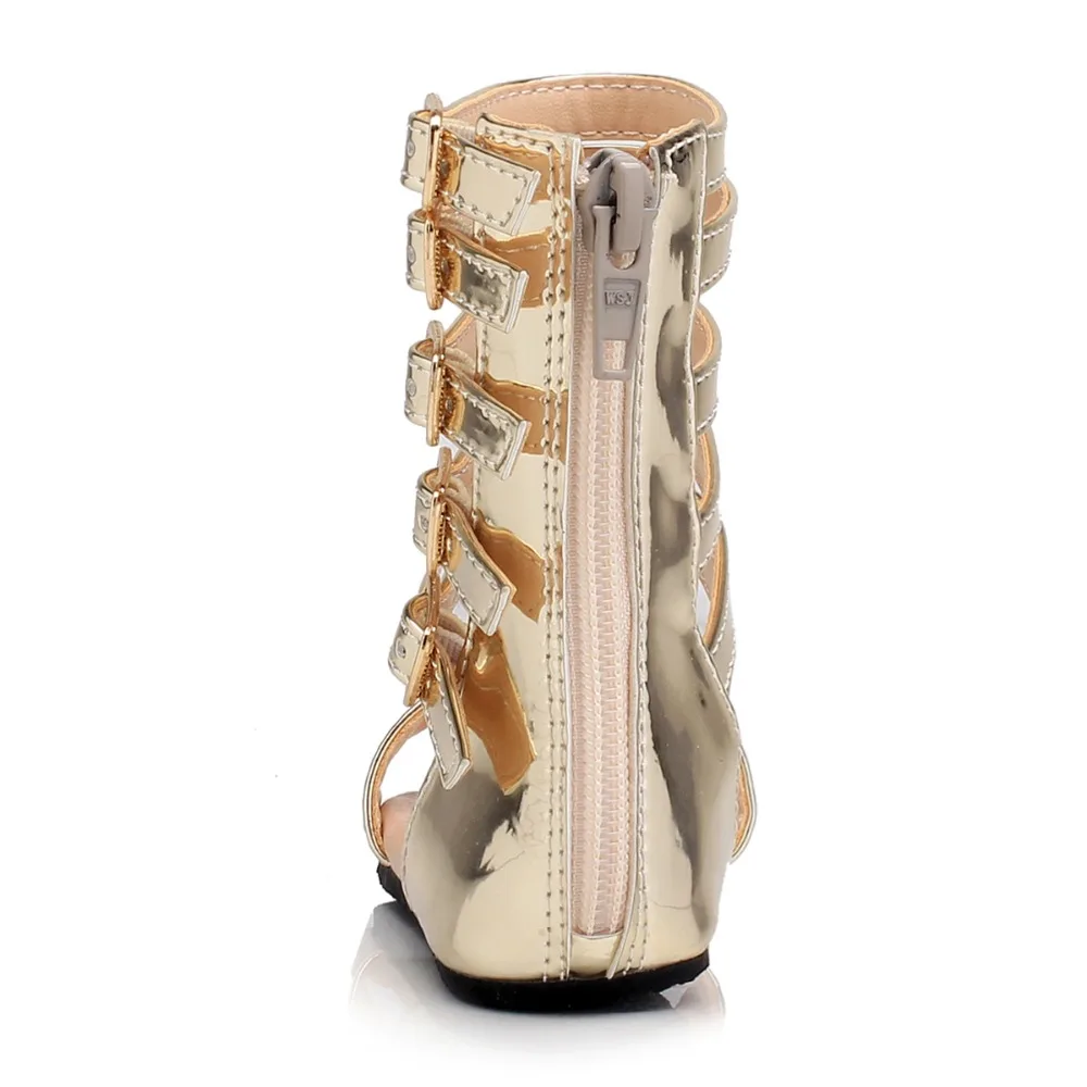 Новинка модные летние римские сандалии для маленьких девочек гладиаторские