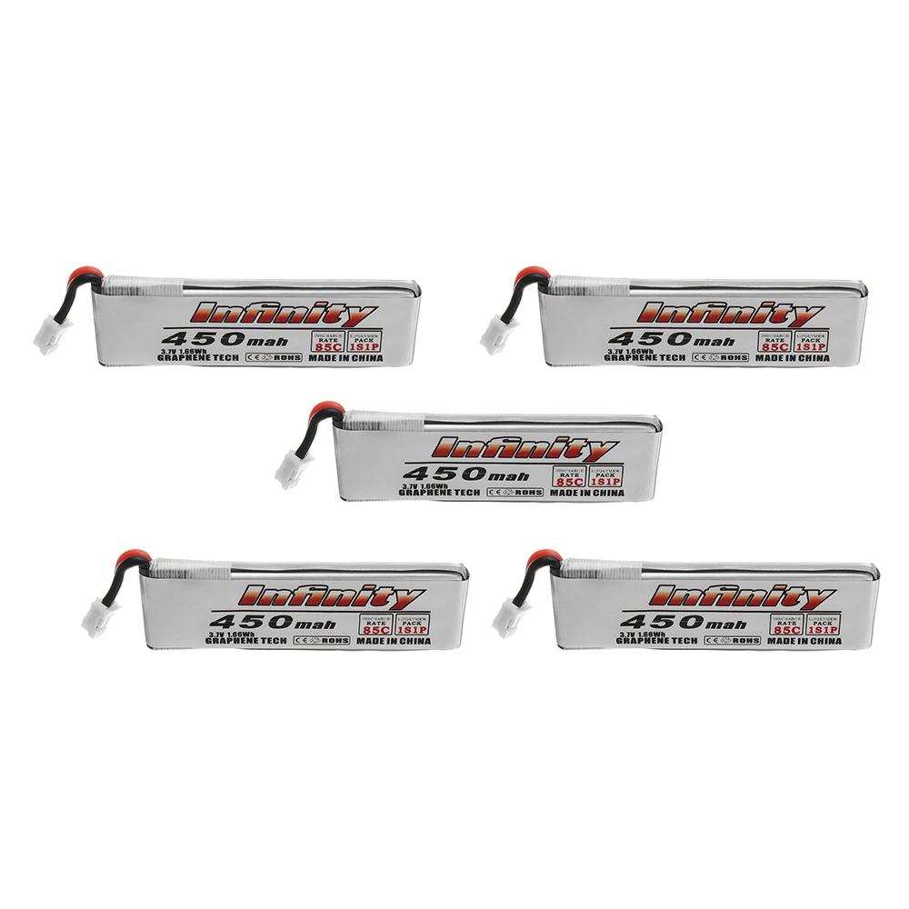 5 шт. AHTECH Infinity 3 7 V 450mAh 85C 1S LiPo батарея для RC Multirotor Fpv Racing Drone Tiny Whoop Quadcopter запасная