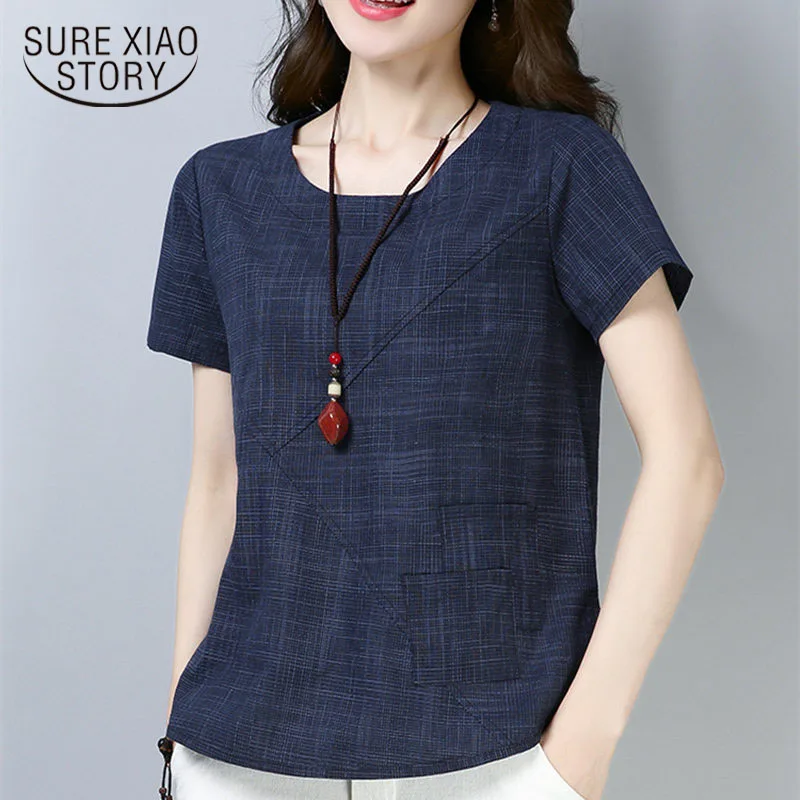 Blusas mujer de moda размера плюс женская блузка женская шифоновая блузка с коротким рукавом женские топы и блузки женские топы 3568 50