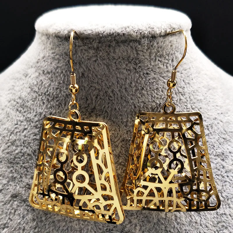 Женский комплект из колье и серёг нержавеющей стали|dubai jewelry sets|jewelry setsbijoux acier
