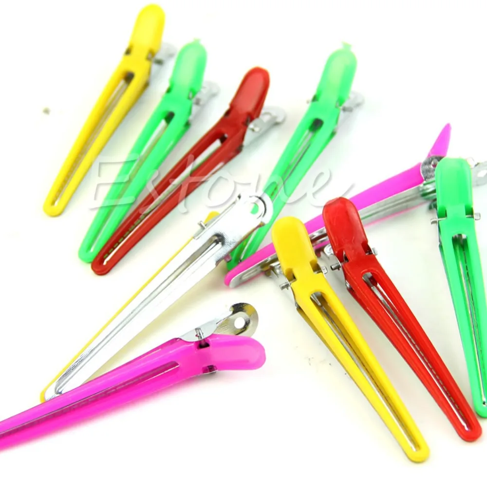 Новинка 10 шт. цветные зажимы для парикмахерских секций парикмахерской зажим