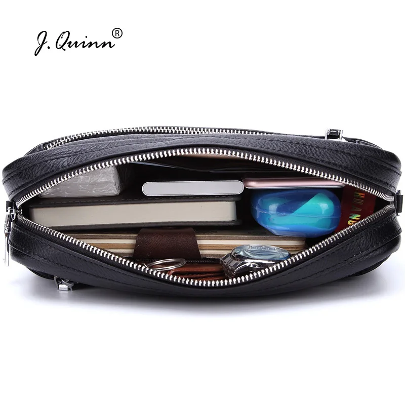 J. Quinn натуральная кожа Мужская маленькая сумка на плечо клатч Сумки из
