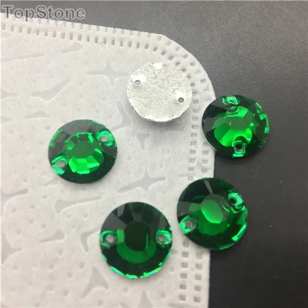 12mm Xilion 100pcs TopStone Изумрудный микс размеров формы смолы пришить плоская подставка из горного хрусталя травы зеленые акриловые камни страз стразы и камни для платья - Цвет: 12mm Xilion 100pcs