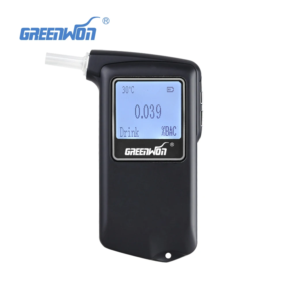 

2019 GREENWON Prefessional Police Digital Fuel cell sensor breath alcohol tester Breathalyzer AT-868F Free Shipping