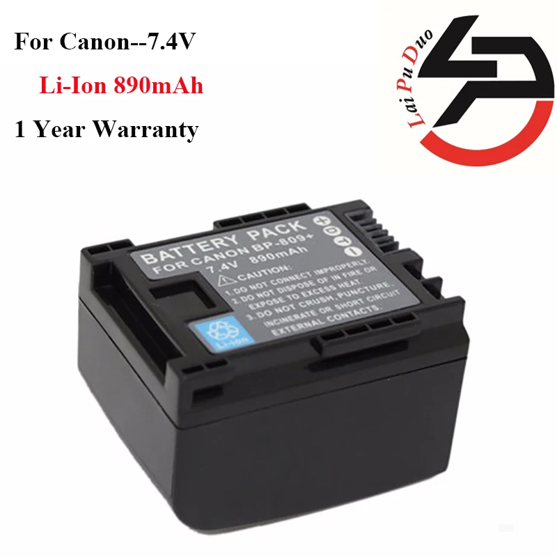 Новая высококачественная сменная батарея для камеры 890 мАч Canon FS10 FS11 FS100 BP 819 827 M300