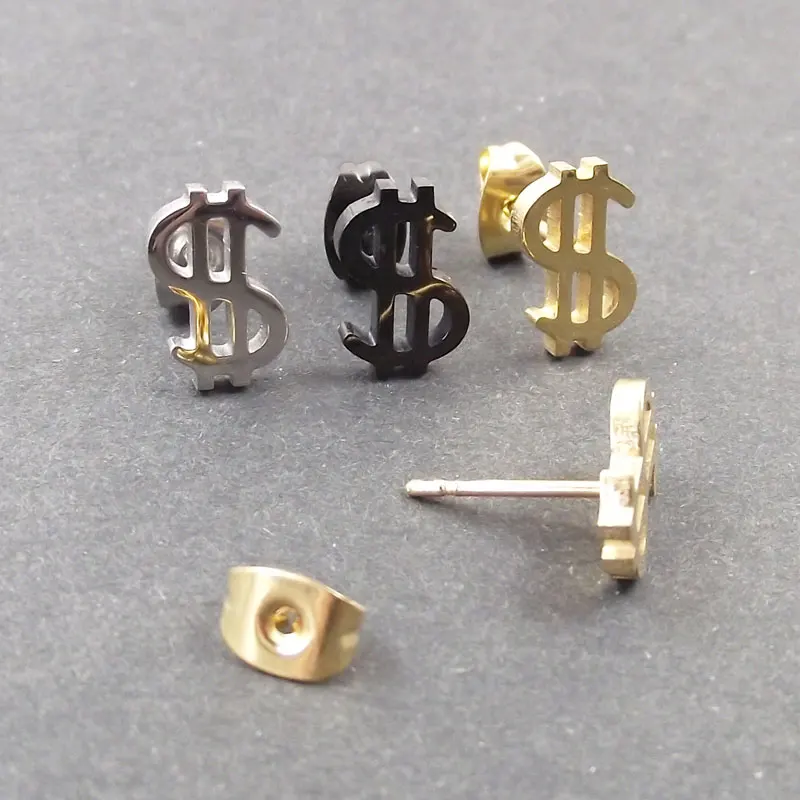 Серьги-гвоздики мужские и женские из нержавеющей стали 0 8 мм 2 шт. | Украшения