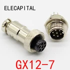 1 шт. GX12 7 Pin мужской и женский 12 мм провод панель разъем авиации L93 GX12 круговой разъем Бесплатная доставка