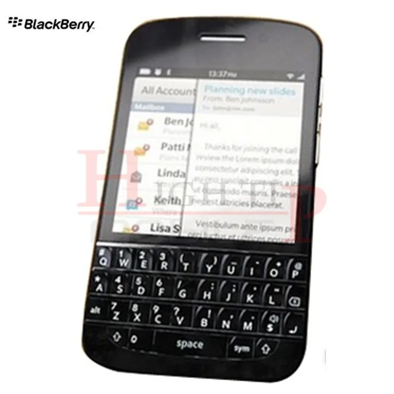 Разблокированный Q10 Blackberry мобильный телефон 3g 4G сеть 8.0MP двухъядерный 16G rom Восстановленный