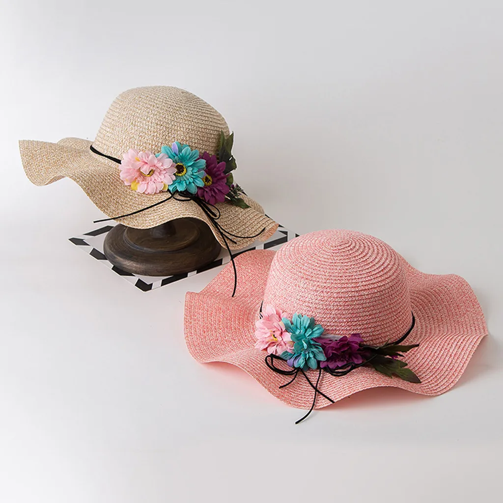 Летняя шляпа Детская Повседневная Соломенная Складная дышащая соломенная для