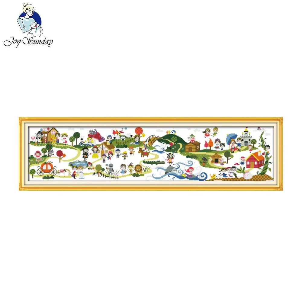 Joy Sunday детская площадка 11CT 14CT счетная вышивка крестом DIY Китайский Хлопок Набор для вышивки крестом вышивка рукоделие