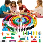 Красочные деревянные аксессуары для домино, детские игрушки, интерактивная игра домино для родителей и детей, деревянные блоки, детская игрушка