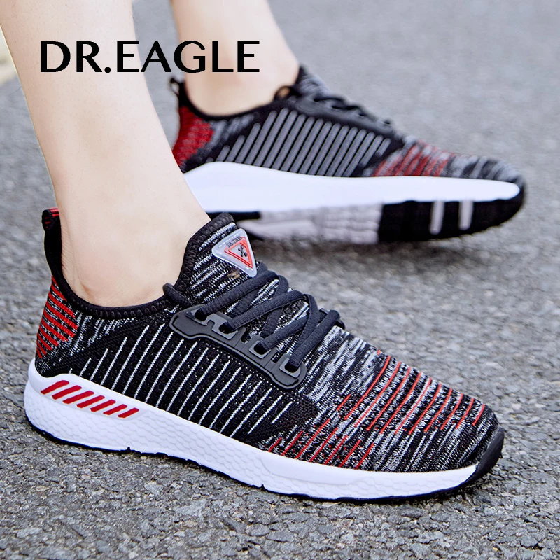 Мужские летающие кроссовки DR.EAGLE дышащие для бега мужская спортивная обувь