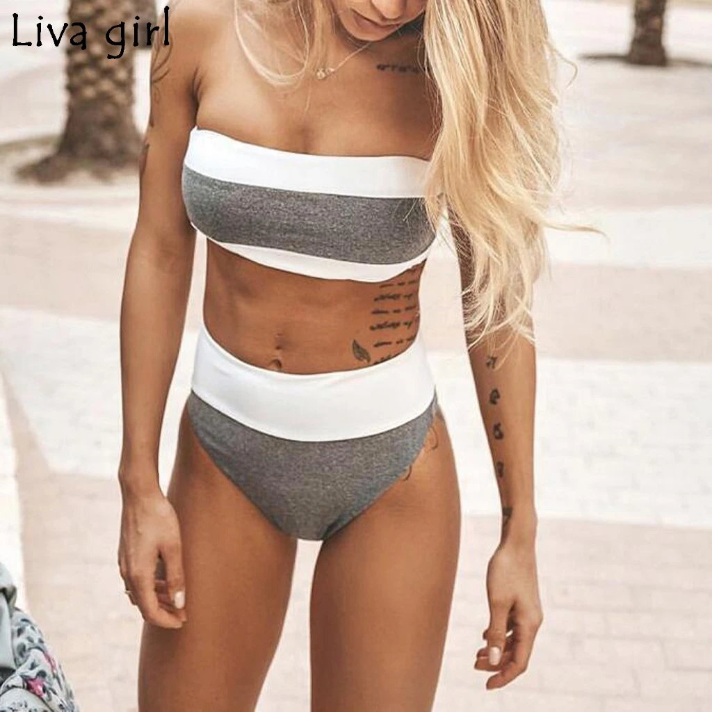 Liva девушка бандажные бикини подкладка Пуш-Ап купальный костюм Сексуальная женская пляжная одежда костюмы бразильские девушки для купания и плавания женская купальная одежда бикини