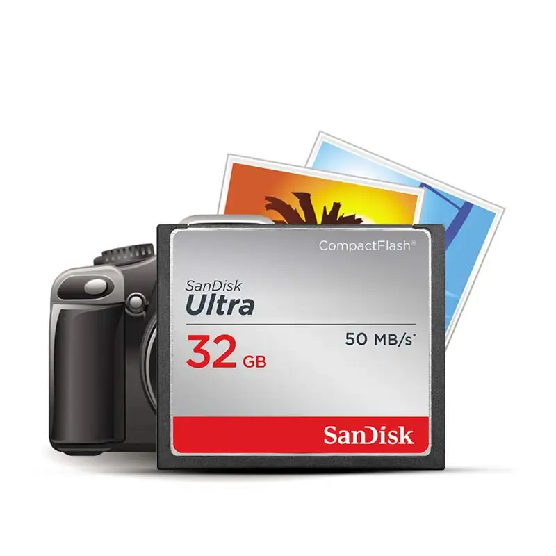 Оригинальная ультра компактная флеш-Карта sandisk, 8 ГБ, 16 ГБ, 32 ГБ, карта памяти CF до 50 Мбит/с, 4 K, Full HD, для цифровых зеркальных фотокамер, карта CF