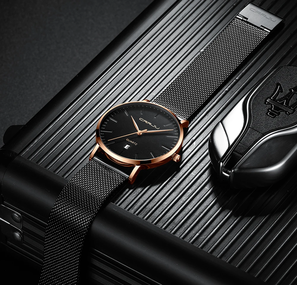 Мужские наручные часы 2019 роскошный бренд CRRJU кварцевые мужские деловые