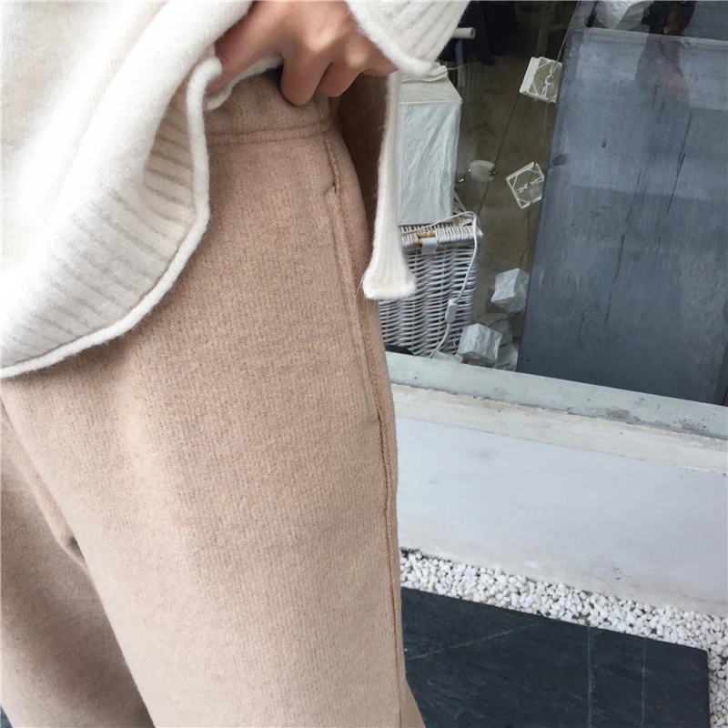 XIZIHUPAN Trousers For Women Loose Wide Leg Pants Female Elastic High Waist Office Lady Ankle Length Clothes Fashion New Tide | Женская