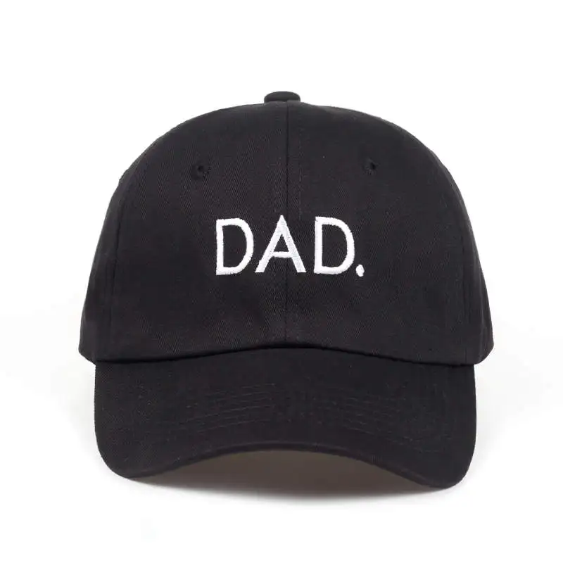 black DAD. Хлопок% популярные буквы вышивка папа шляпы Регулируемая Мужская Женская Бейсболка шляпа летняя шляпа для гольфа папа Кепка - Цвет: black DAD.