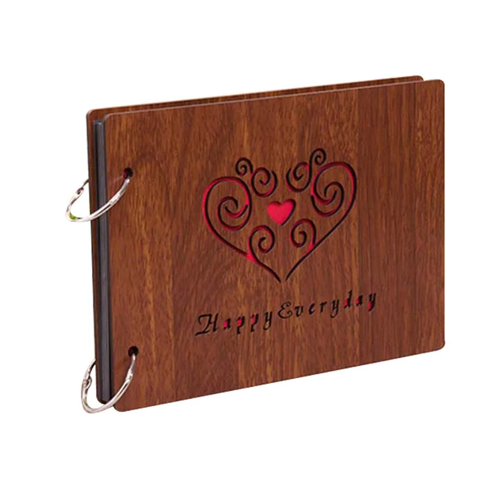 Style 12 Photo Albums Wood Cover Albums Handmade Loose-leaf Pasted Photo Album Personalized Album 899 - Цвет: Style 12