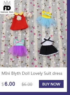 Только для мини blyth куклы 10 см высота белое платье кружевная одежда милые игрушки подарок
