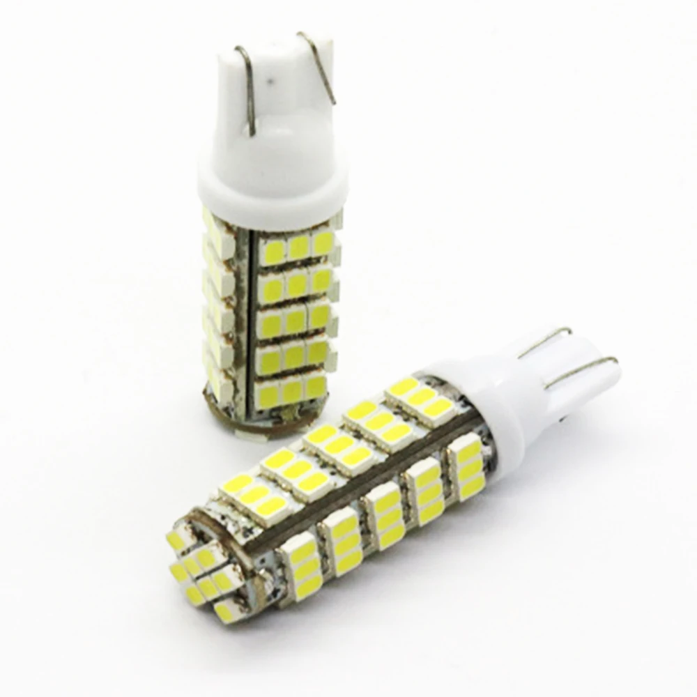 YSY 100 шт. T10 68 светодиодный 1206 SMD СВЕТОДИОДНЫЙ Автомобильный W5W 68smd 3020 194 927 161 боковой