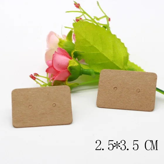 2.5x3.5cm kraft 100 шт./лот, цветные серьги, карты, много размеров, ювелирные открытки, бумажные серьги, карты в ювелирной упаковке, винтажная классическая Карта - Цвет: 2.5x3.5cm kraft