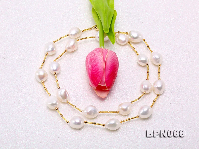 

Natural Baroque Pearl Jewellery White Color 11-13.5MM Freshwater Pearl Necklace 50cm Charming Women Gift Birthday Gift Jewellery