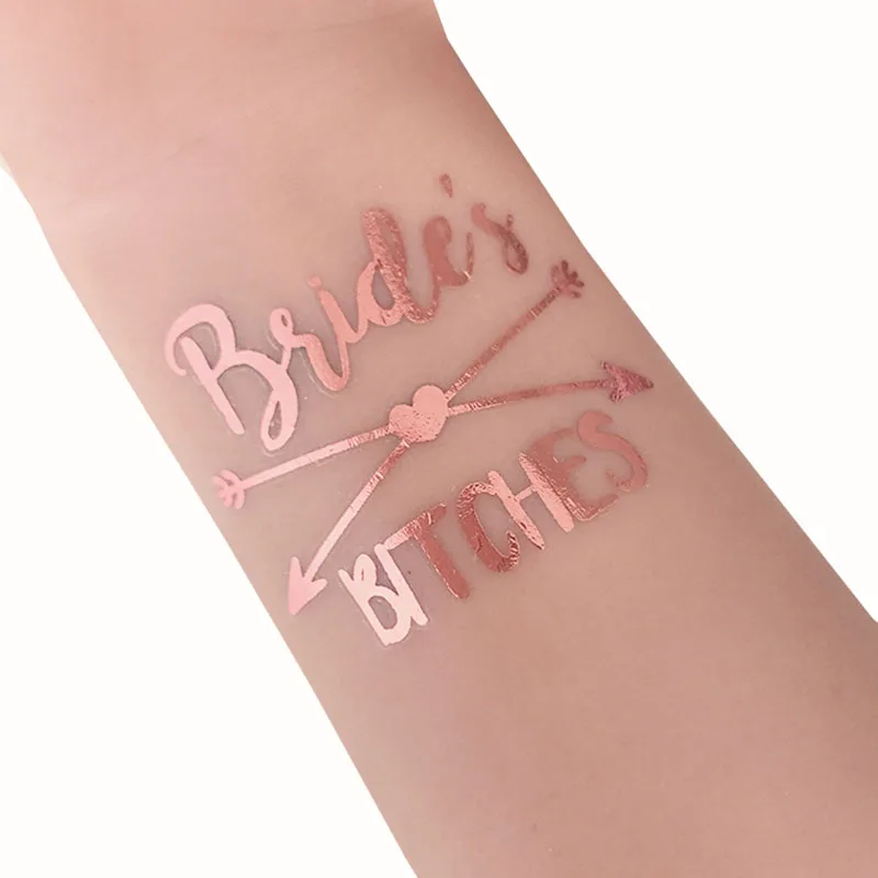 25pcs/lot Gold Team Bride Tribe Temporary Tattoo Stickers Bachelorette Party Bridesmaid Bridal Shower Wedding Decoration | Дом и сад