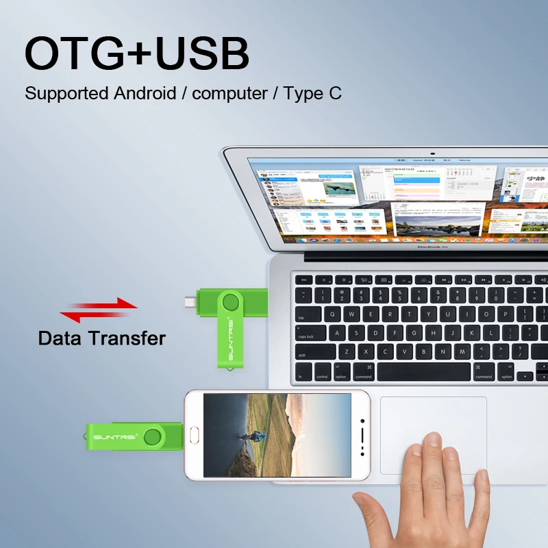 Suntrsi USB флеш-накопитель 128 Гб 64 TYPE C многофункциональная палка 2 0 32 OTG Металл 16