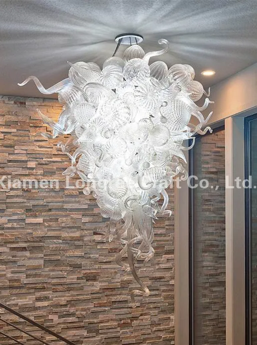 

C52-Modern Home Decor Luxury White Glass Crystal Chandelier