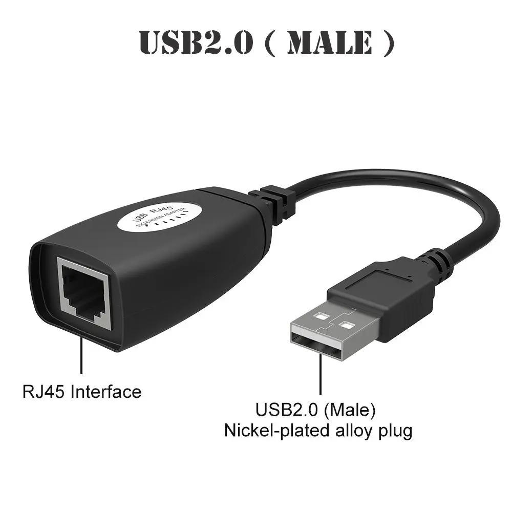 Zeadow USB 2 0 к Ethernet RJ45 удлинитель адаптер кабель до 164ft подключение CAT5 LAN | Компьютеры и