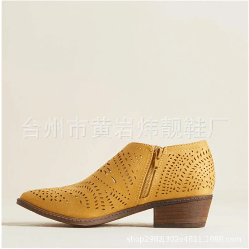 Туфли-лодочки женские на среднем квадратном каблуке однотонные модные офисные