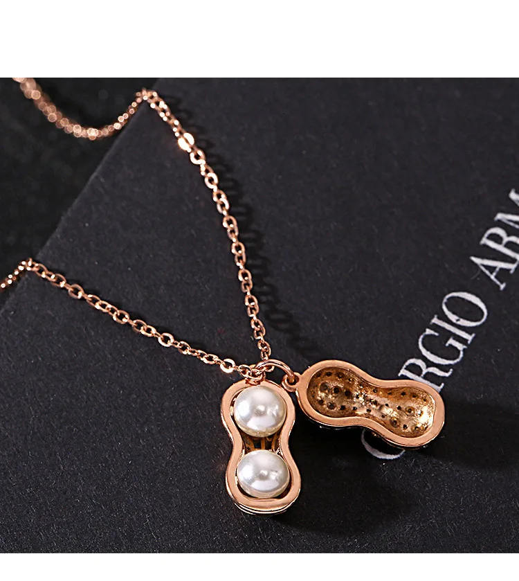 Кулон арахис ожерелье из титановой стали простой дизайн темпераментное женское