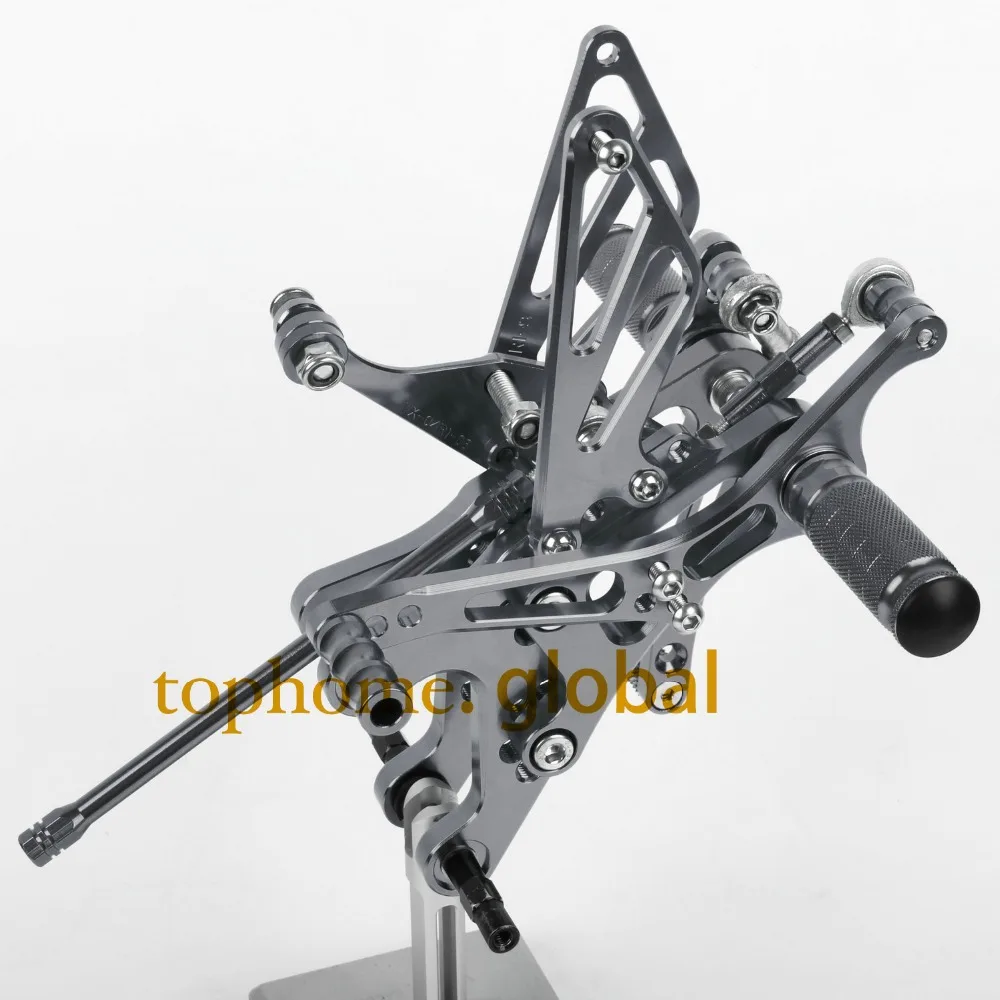 

Free Shipping Motorcycle Parts Dark grey CNC Rearsets Foot Pegs Rear Set For YAMAHA YZF-R1 2004-2005-2006 Titanium Color