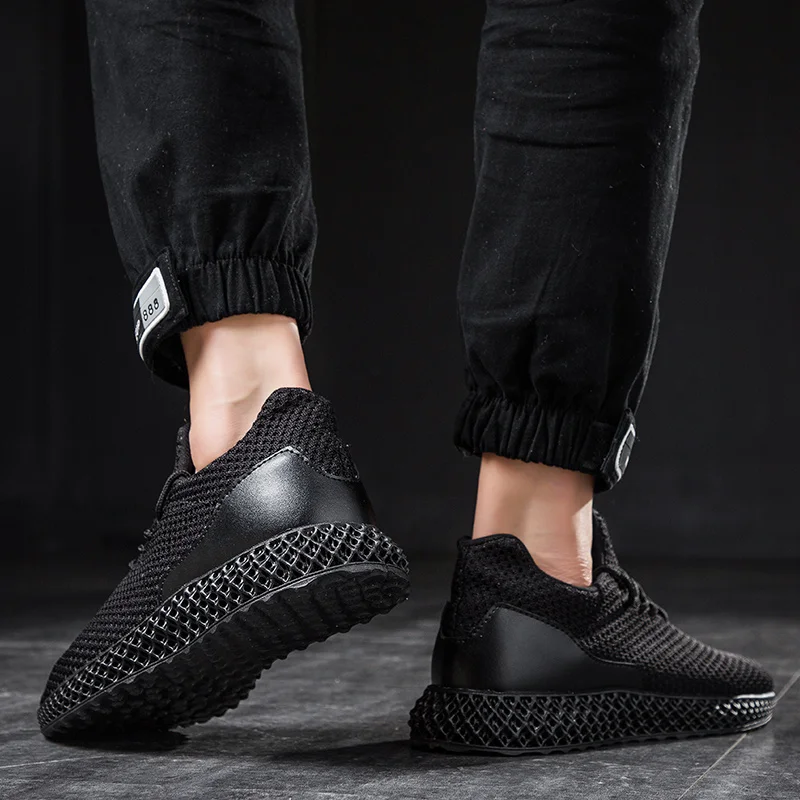 Мужская Беговая спортивная обувь Flyknit дышащие Нескользящие мягкие мужские комфортные кроссовки для активного отдыха Удобная прогулочная обувь