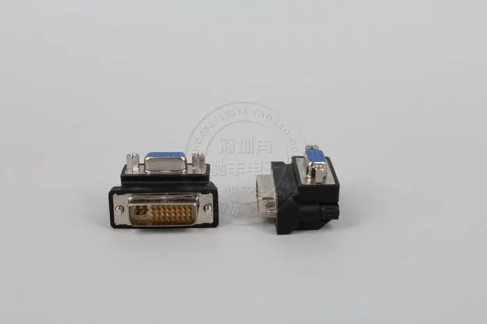 DVI в VGA конвертер адаптера переменного тока 90 градусов I 24 + 5 мужчина к HD15