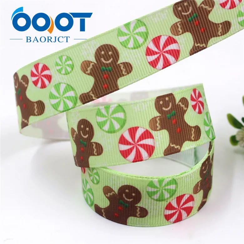 OOOT BAORJCT I-19713-1, 22 мм, 10 ярдов Рождество серии мультфильм корсажные ленты, лук кепки аксессуары и украшения, DIY материалы - Цвет: 7