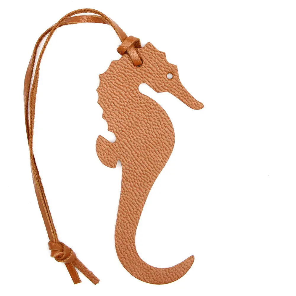SEAHORSE BROWN Известный бренд ручной работы из натуральной кожи олень брелок в виде жирафа кулон брелок для женщин сумка Шарм аксессуары - Цвет: SEAHORSE BROWN