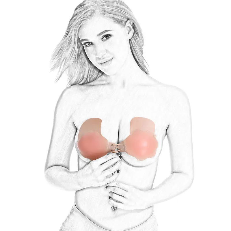 

Silicone Women Breast Lifting Self Adhesive Push Up Bras Invisible Nipple Covers For Swimsuit Female Breast Lifting Petals