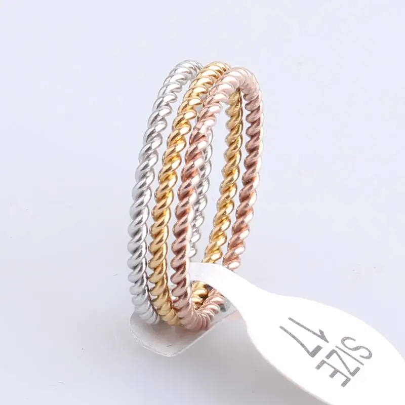 Модные кольца SlimThree с цветами из пеньки 316L нержавеющей стали для мужчин и женщин