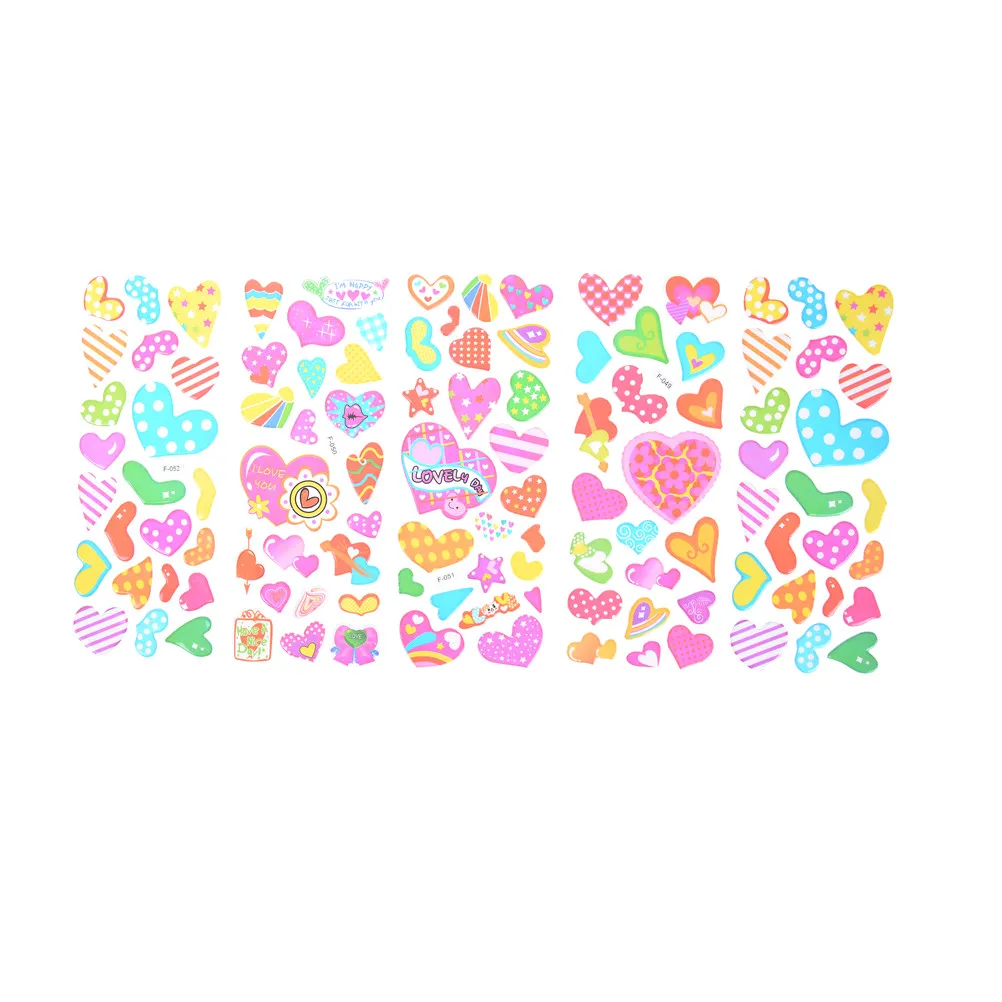 5 Sheets Classic Toys Teacher Reward Stickers Random Send Cute Love Heart Butterfly Flower Sticker | Игрушки и хобби