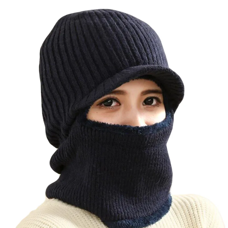 Зимняя вязаная шапка бини мужской шарф Skullies вязаные шапочки зимние, шапки для женщин мужские шапки брендовые маска капота брендовые кепки