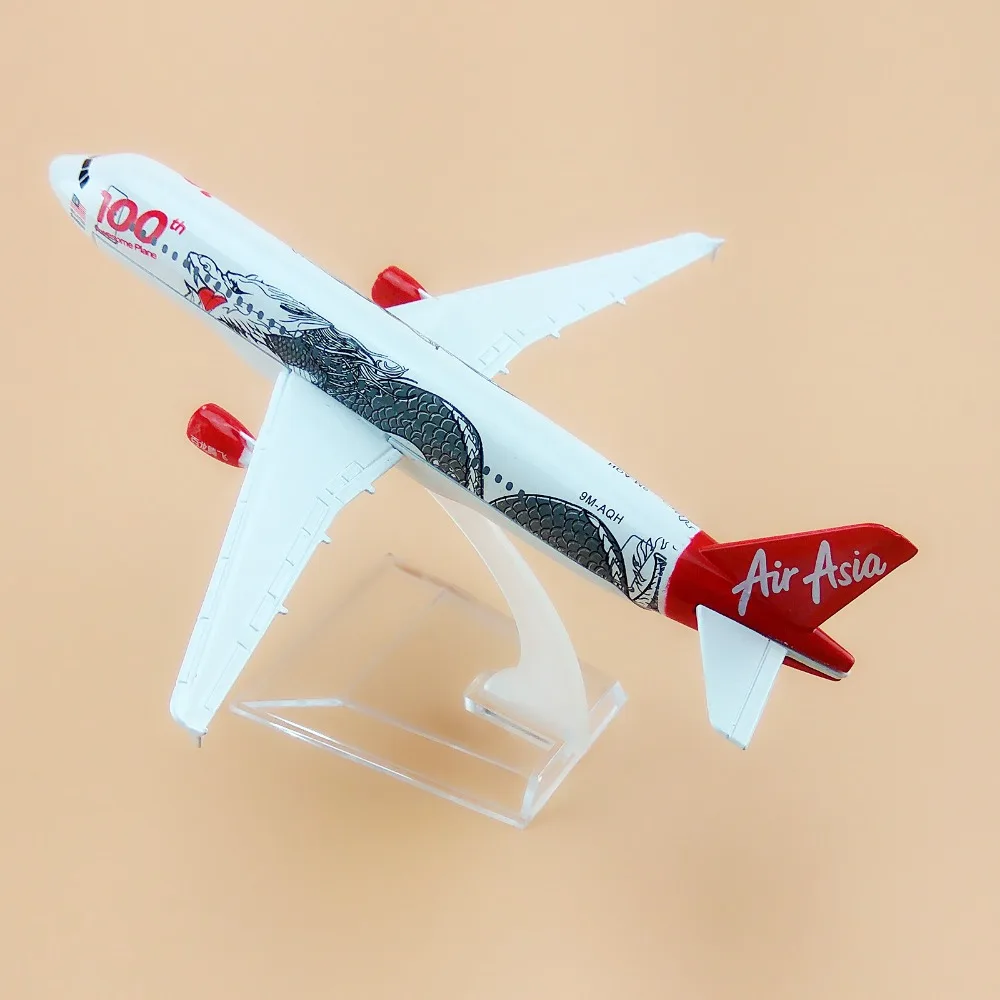 16 см Asia Air Dragon Airbus 320 A320 100th Airlines модель самолета Airways сувенир коллекции бесплатная